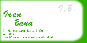 iren bana business card